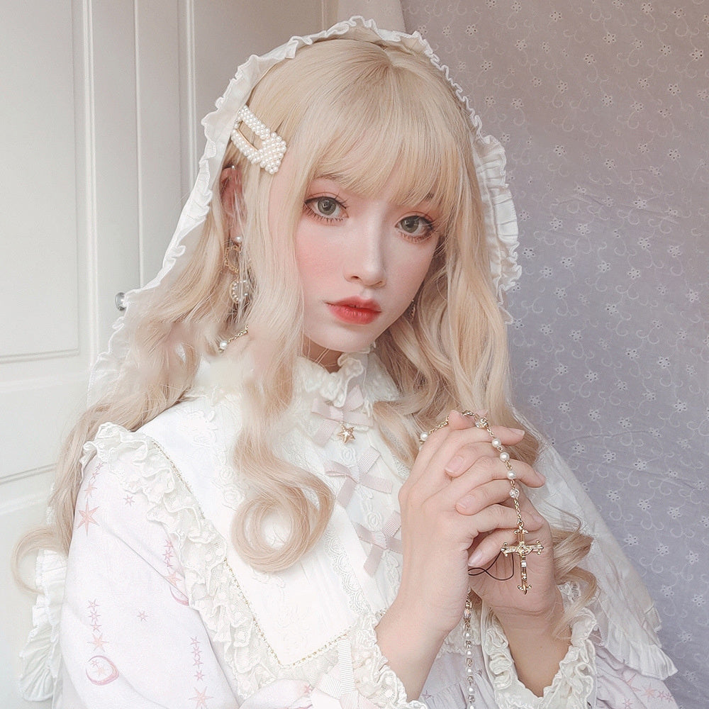 Lolita Long Curly Wig - Soft Girl Style — back view