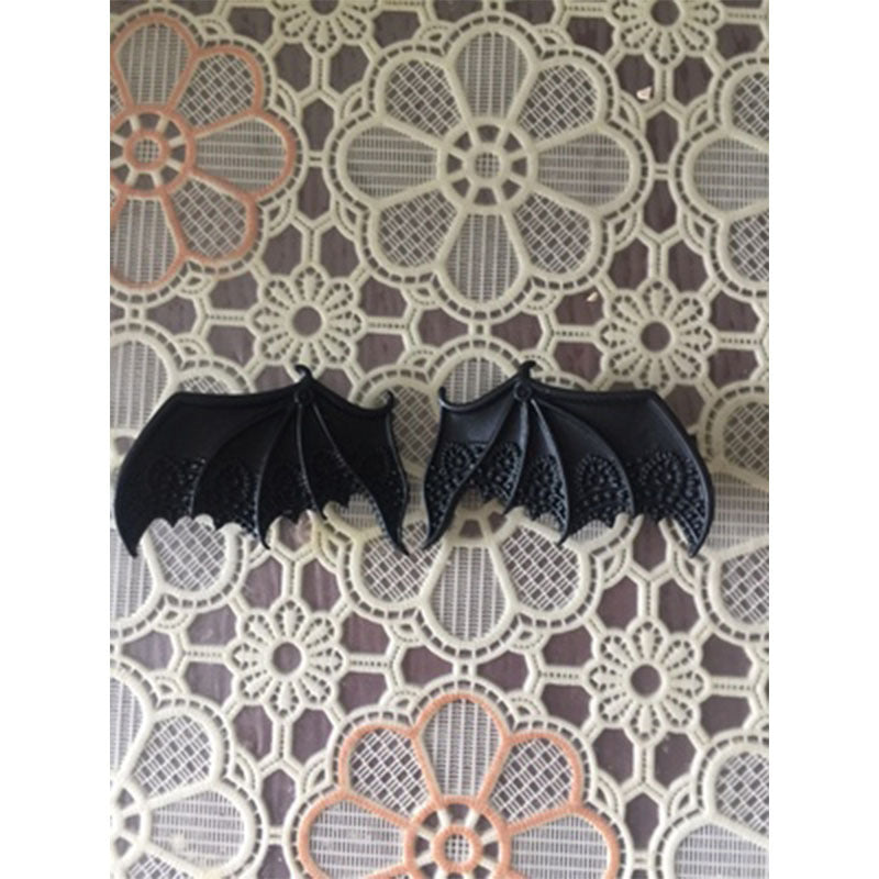 Devil wings punk bat hairpin — back view