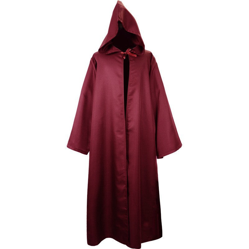 Polyester Men's Halloween Cosplay Cardigan Robe — back view