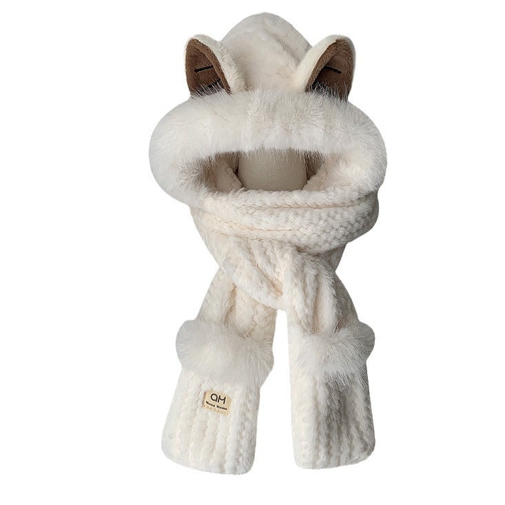 Fox Ears Women's Scarf Three In One Hat | Magic Stories