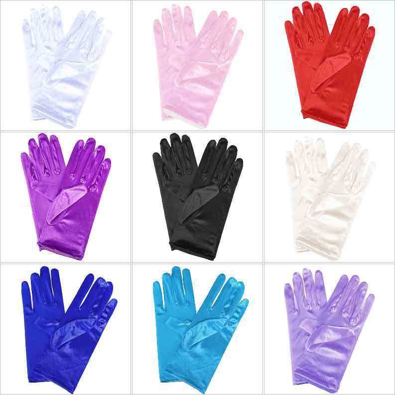 Bridal Wedding Gloves Short Satin Dress | Magic Stories