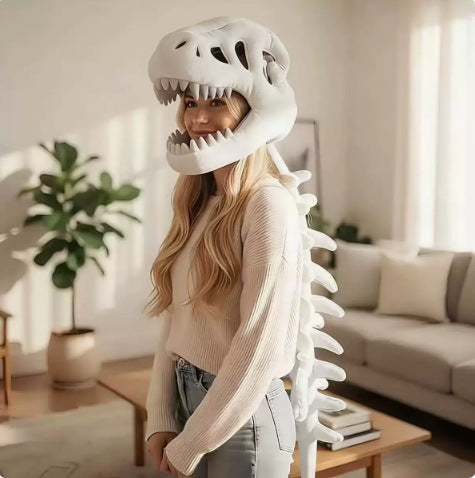 Chinese Dinosaur Skeleton Plush Toy Headgear | Magic Stories