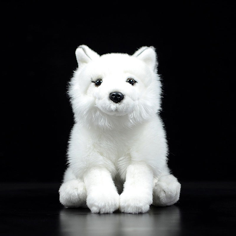 Arctic fox plush doll — detail