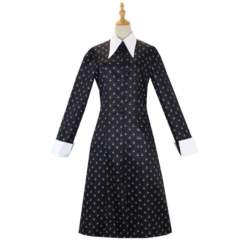 Cos Costume Halloween Wednesday Adams Black | Magic Stories