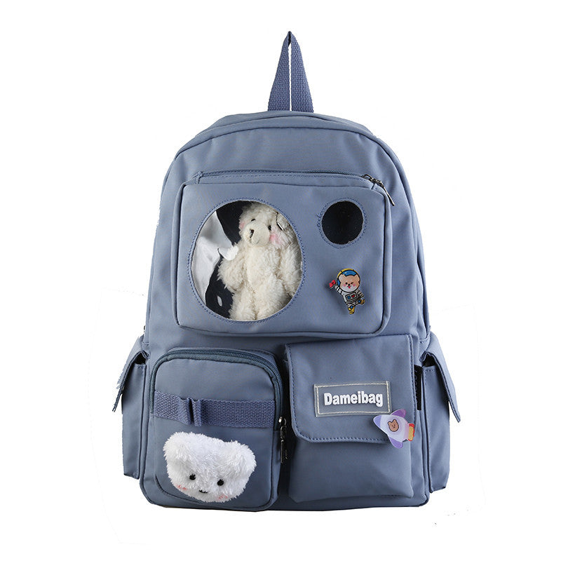 Korean Fashion Harajuku Girl Bear Backpack — detail