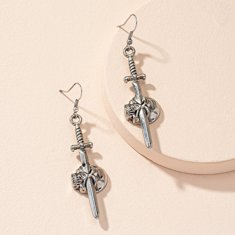 Exaggerated Gothic Long Sword Earrings | Magic Stories