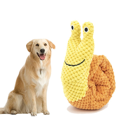 Pet Sniffing Plush Snail Molar Sound Dog Toy | Magic Stories