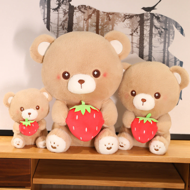 Strawberry Bear Plush Toy Doll — detail
