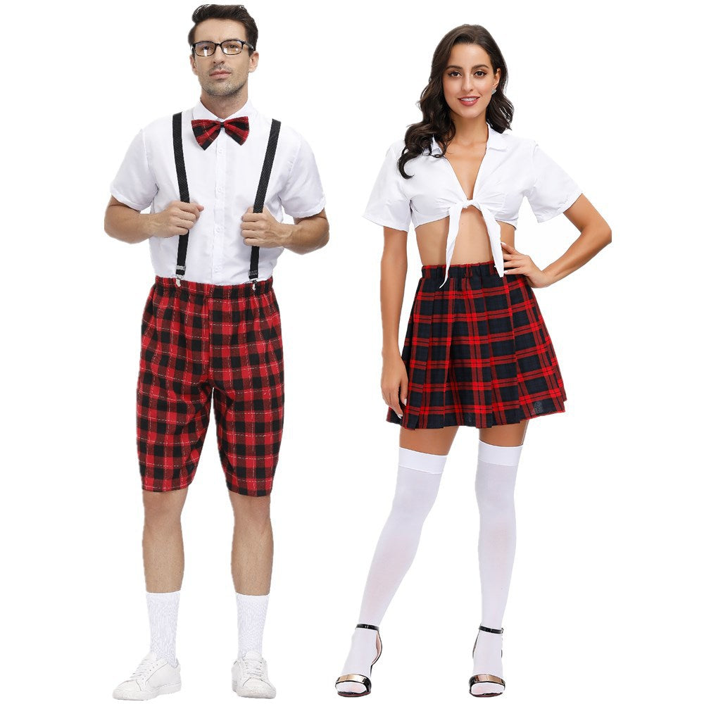 Fashion Halloween School Uniform Plaid Set — packaging