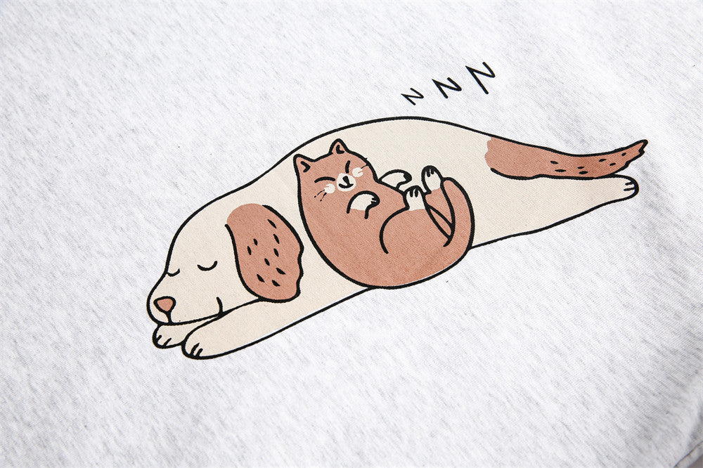 Men's Cartoon Anime Print Short-sleeved T-shirt — in use