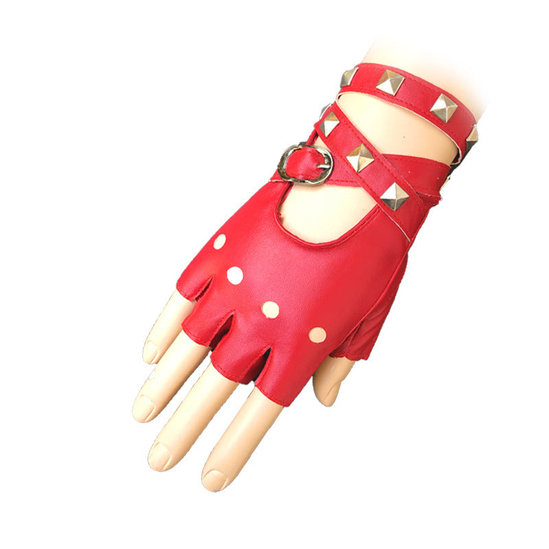 Women Punk Rock Half Finger Gothic Gloves | Magic Stories