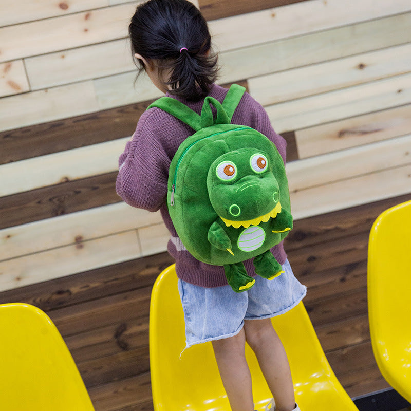 Baby Dinosaur Plush Toy Backpack — back view