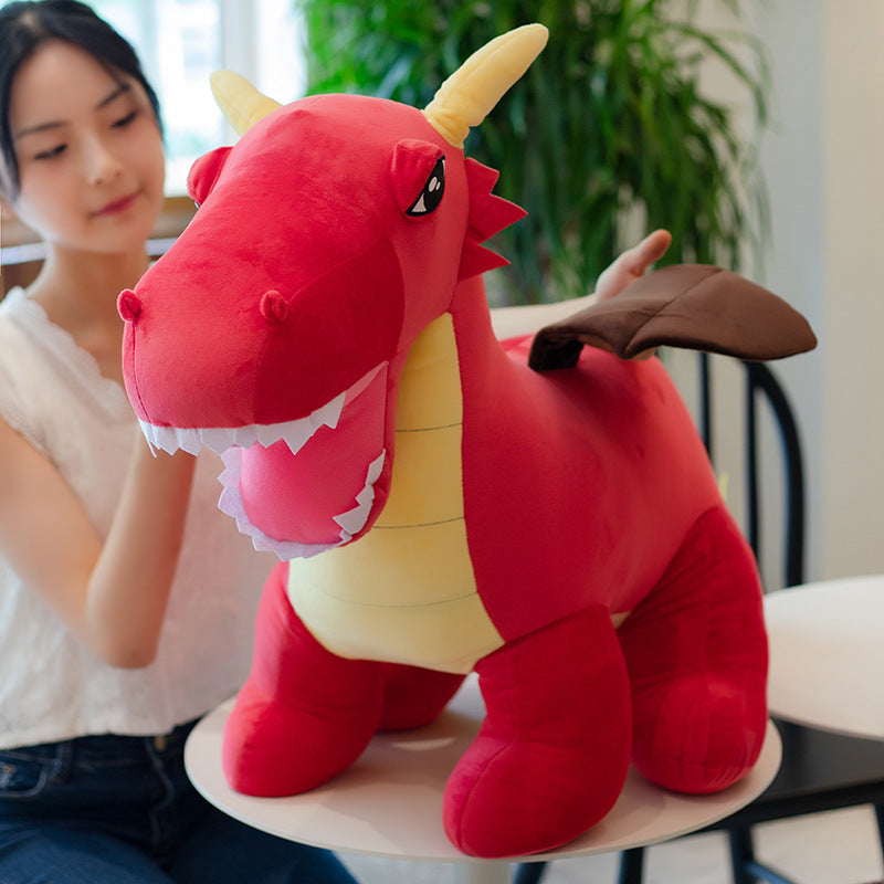 Dinosaur plush toy — Green or Red, 60–110 cm
