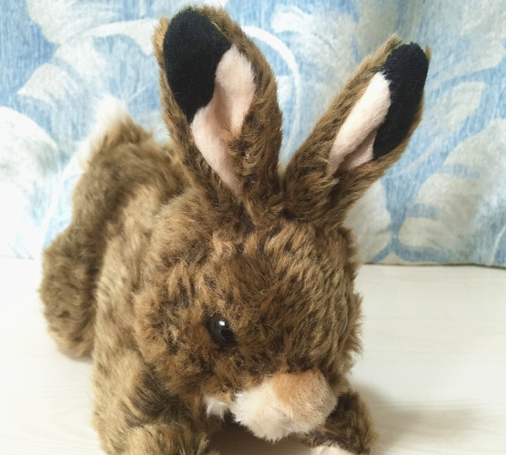Bunny hare plush doll — packaging