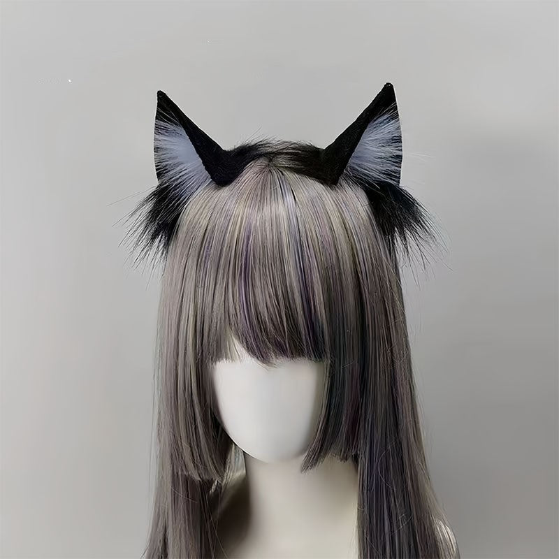 Black Cat Ears Plush Animal Ears Headband For Women — packaging