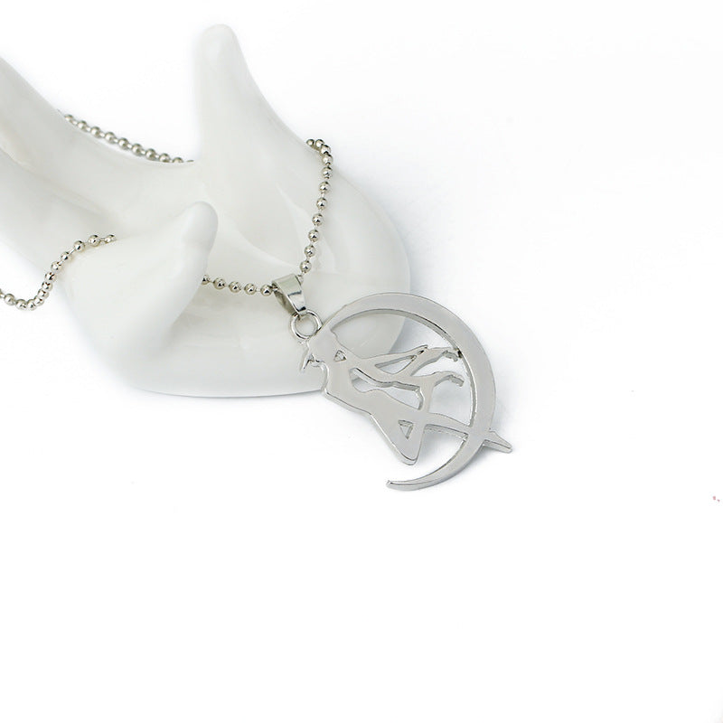 Sailor Moon Necklace Moon Rabbit Anime Anime Movie Accessories — detail