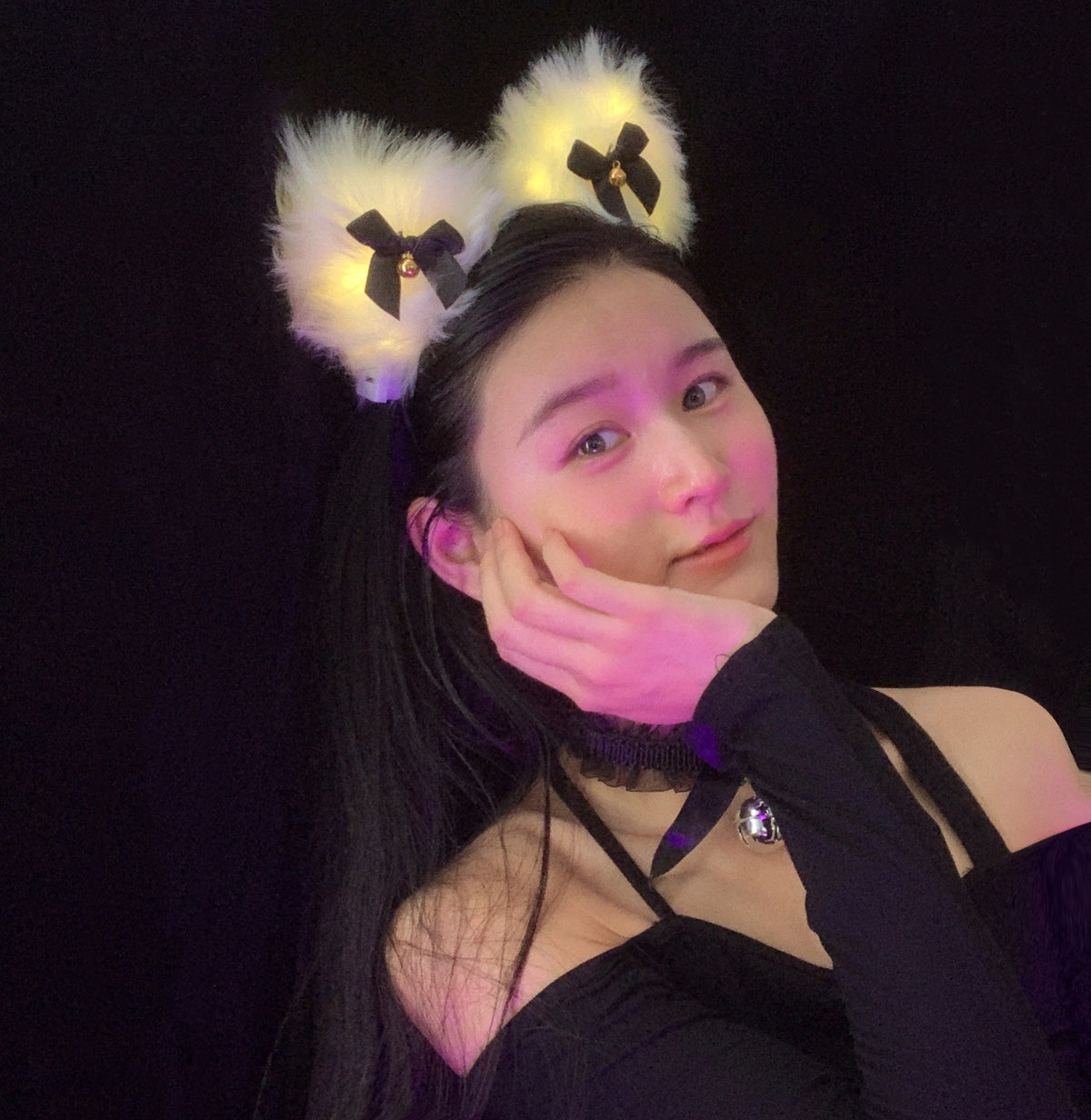 Glow Plush Bell Fox Cat Ear Headband | Magic Stories