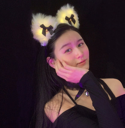 Glow Plush Bell Fox Cat Ear Headband | Magic Stories