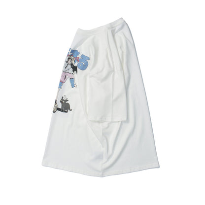 Men's Anime Print Short-sleeved T-shirt — detail