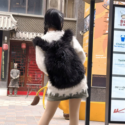 Fur Hot Girl Plush Backpack