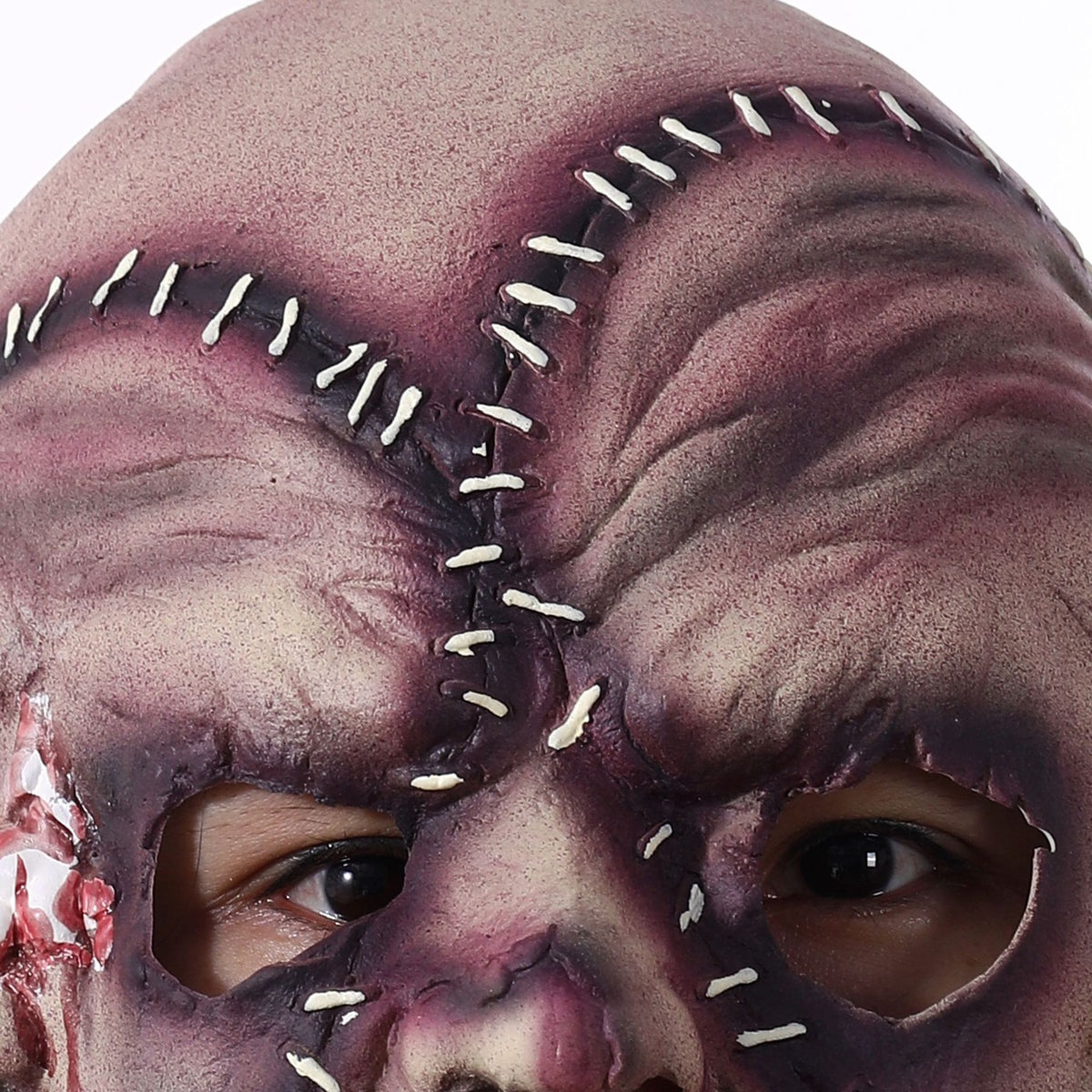 Halloween Three-sided Grimace Horror Mask Cosplay Mask Party Scary Mask Prop — back view