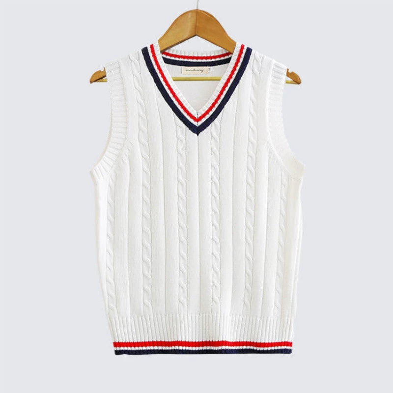 School Uniform Sweater Vest Performance Costume — side view