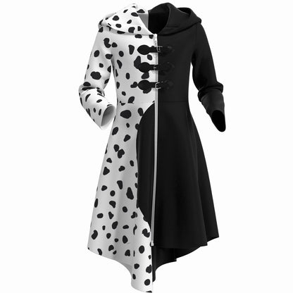 Black And White Witch Cos Costume Performance Costume — side view