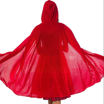 Halloween New Skull Print Witch Long Vampire Costume, Queen Dress Costume — scale reference
