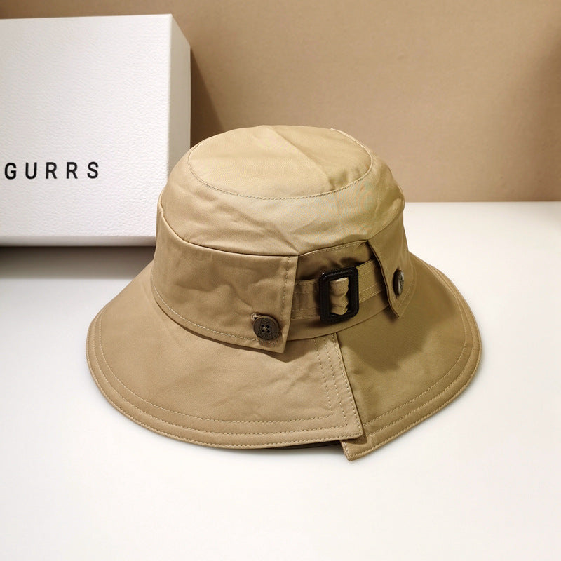 All Matching Japanese Style Streetwear Retro Sun Hat That Flatters The Face For Fall And Winter — side view