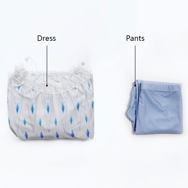 Frozen 2 Elsa Snow Queen Cosplay Costumes — back view