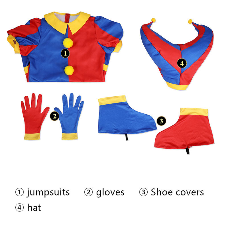 The Amazing Digital Circus Pomni Kids Cosplay Costume — side view