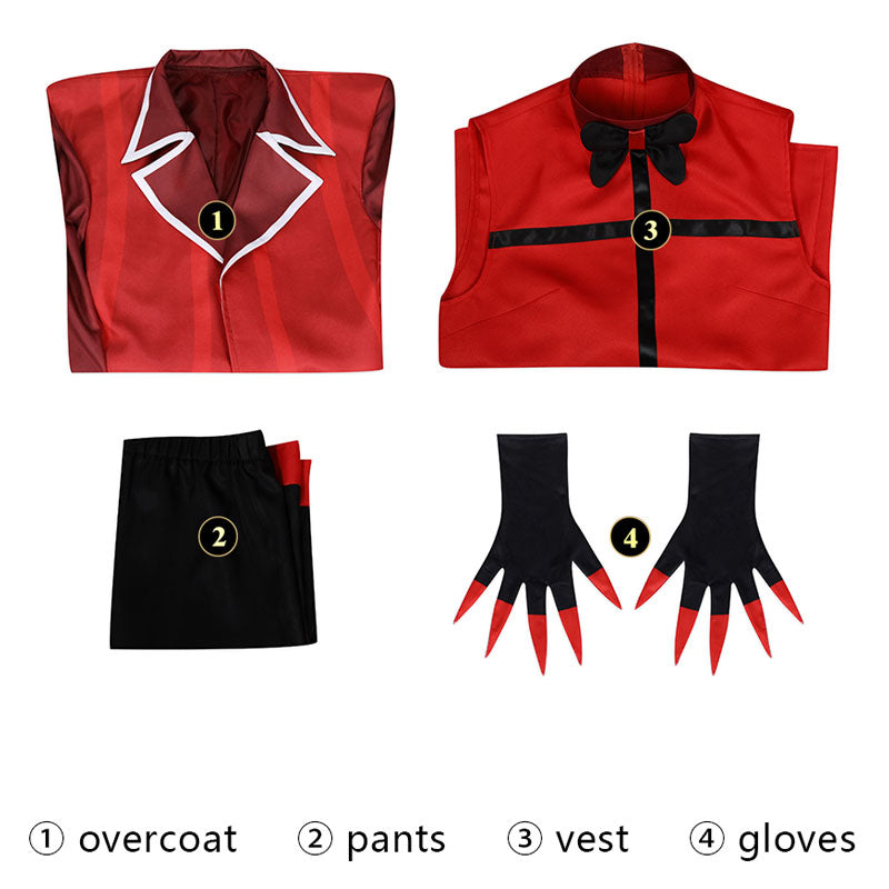 Hazbin Hotel Alastor Fullset Cosplay Costume — side view