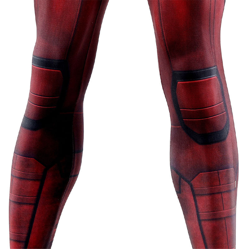 Deadpool 3 Wade Wilson Jumpsuit Cosplay Costume — Maroon — in use