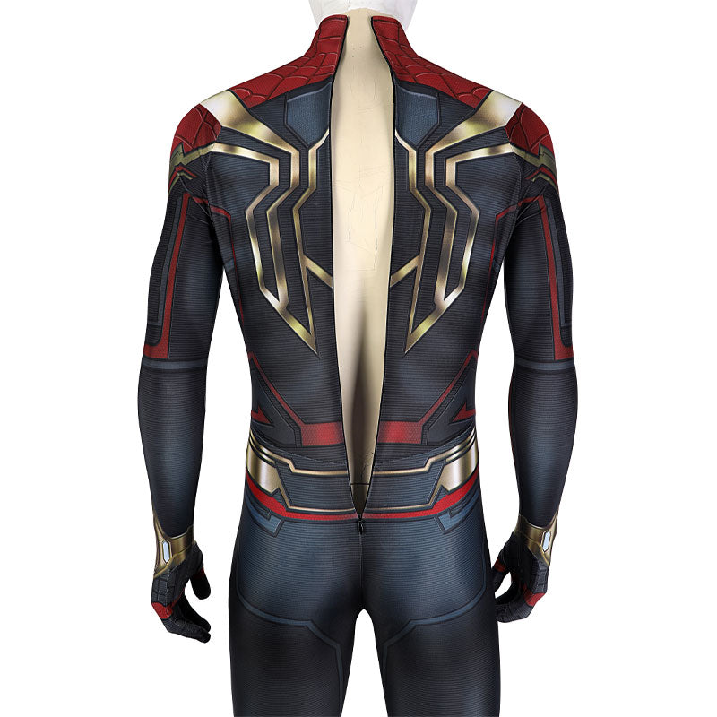 Spider-Man 3 No Way Home Peter Parker Jumpsuit Cosplay Costumes with Headgear — side view