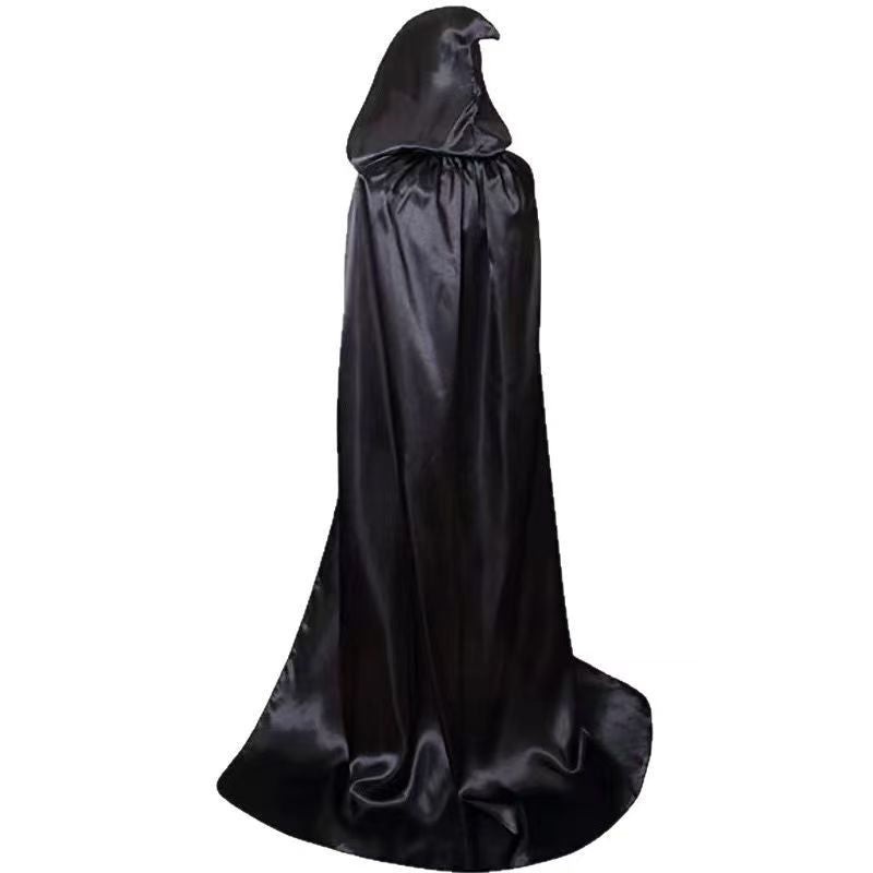 Halloween Costume Satin Black Grim Reaper | Magic Stories