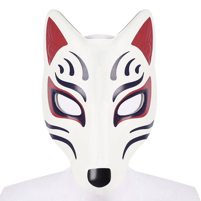 DIY Leather Fox Mask Halloween Prop — side view
