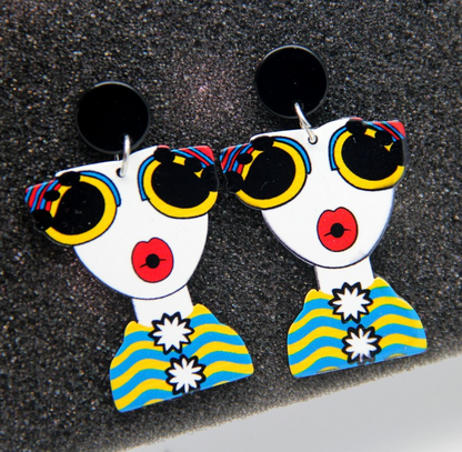 Fashion Earrings Harajuku Cute Cartoon — side view