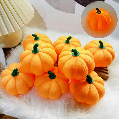 Halloween Party Lighting 3-Piece — Floating LED Candles with Magic Wand, Pumpkin Night Light & Bat Wall Décor — back view