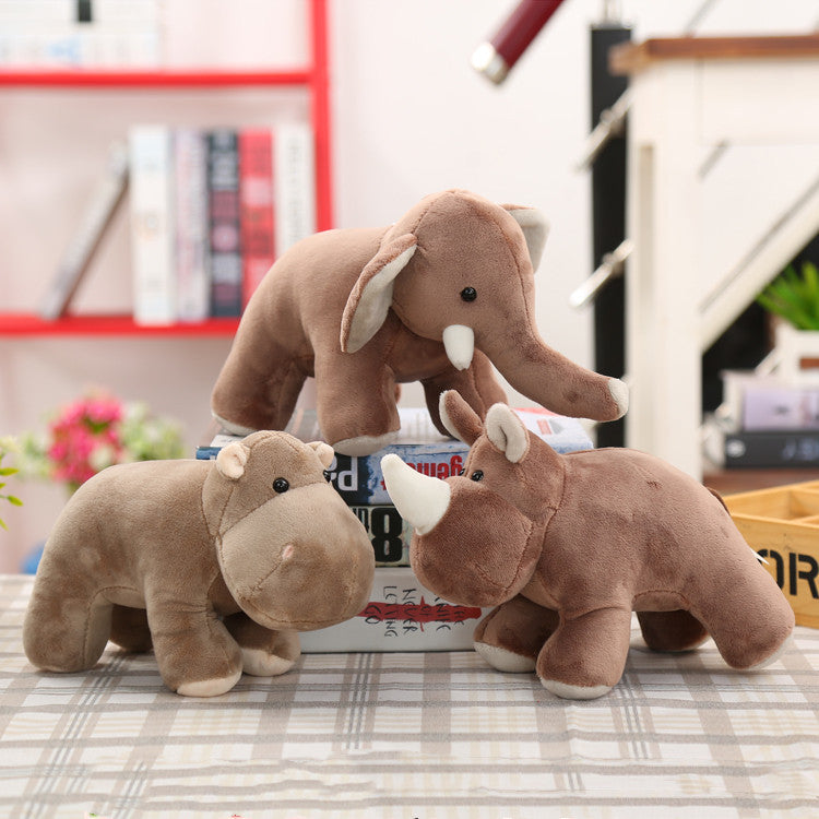 Simulation Animal Elephant Hippo Rhino Plush | Magic Stories