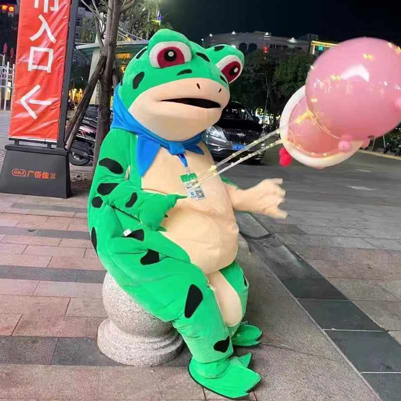 Inflatable Frog Costume - One Size Cartoon Blow-Up