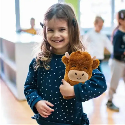 Brown Highland Cow Creative Plush Puppet | Magic Stories