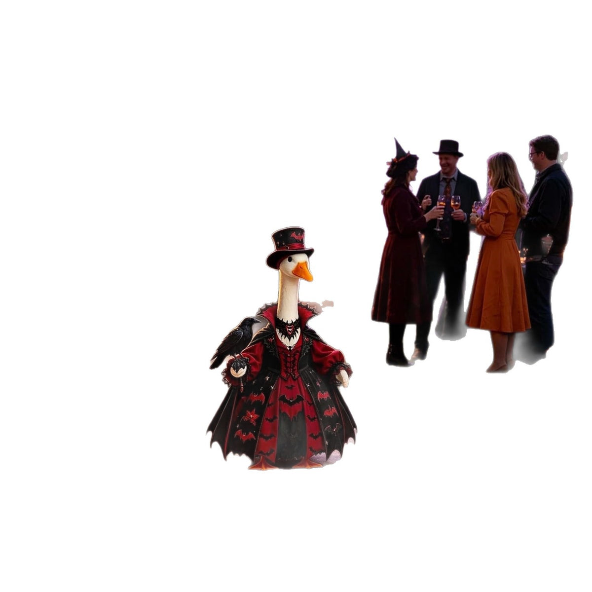 Halloween Vampire Porch Goose Costume Gothic — detail