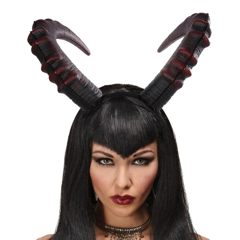 Party Decoration Devil Horns Headdress Ghost Festival Ball Head — packaging