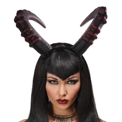Party Decoration Devil Horns Headdress Ghost Festival Ball Head — packaging