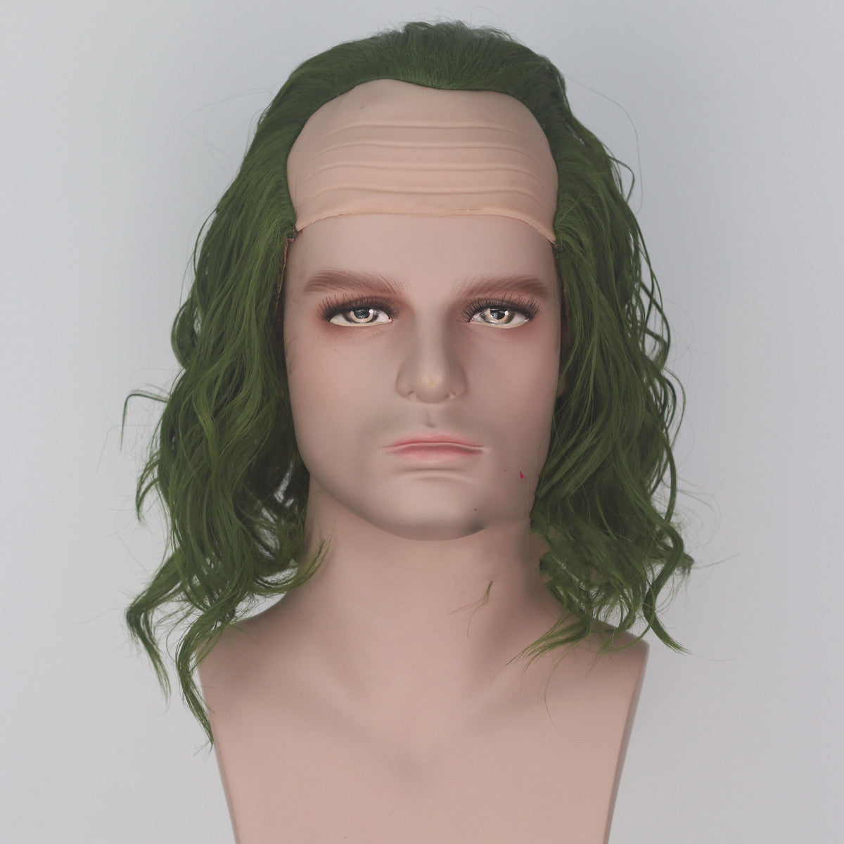 Simulation Scalp Green Short Curly Hair | Magic Stories