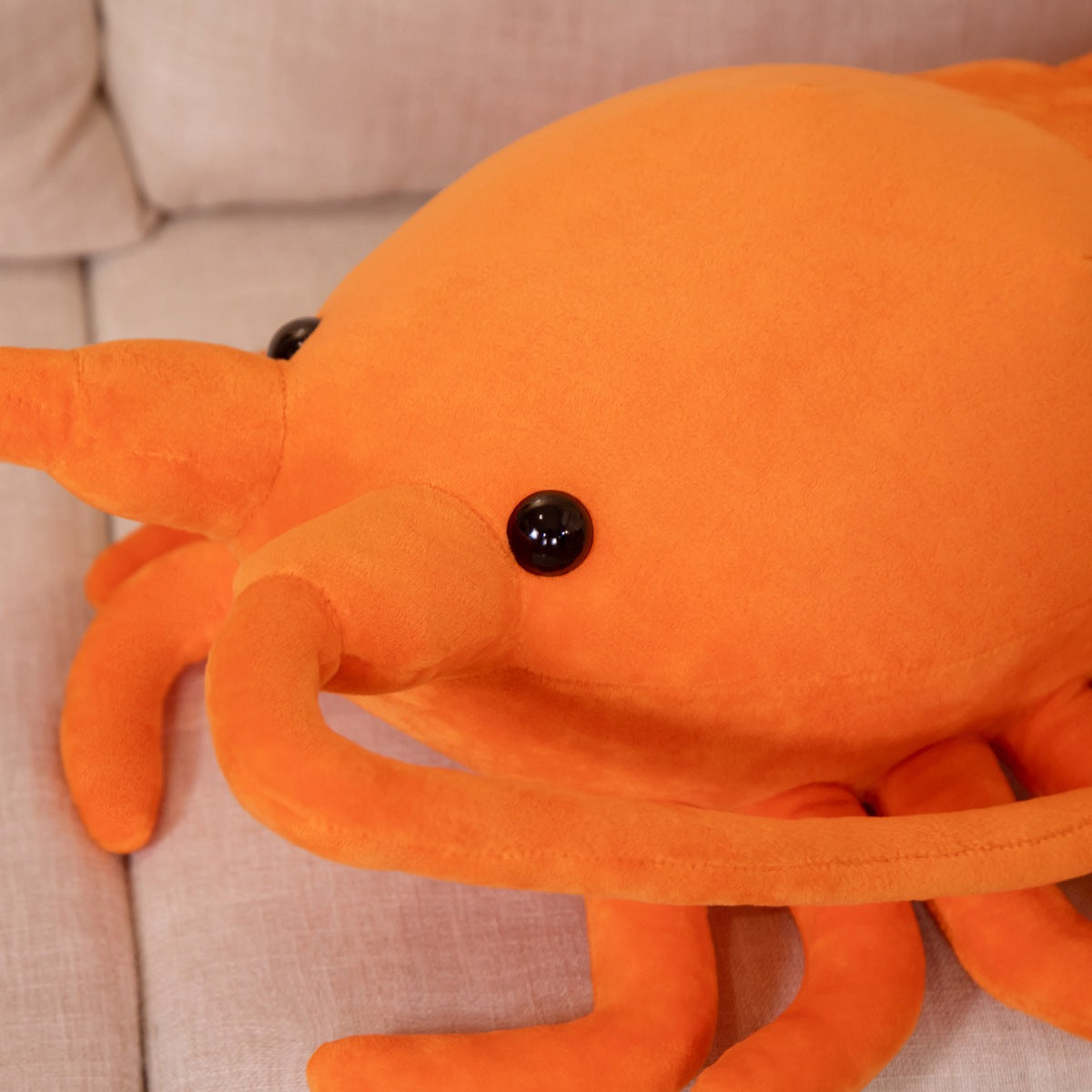 Orange Lobster Large Pillow Plush Toy Grab | Magic Stories