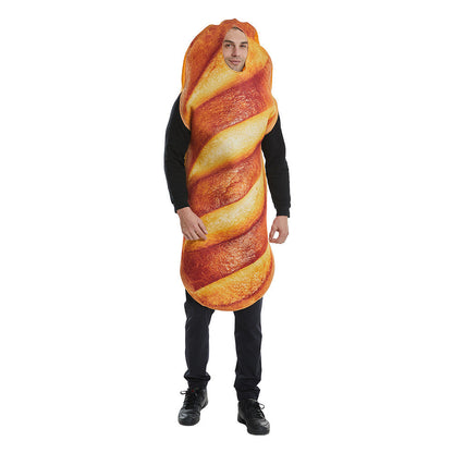 Funny Food & Drink Costume 3-Piece — Beer Bottle Suit, Bread Coat & Beer Mug Costume — back view