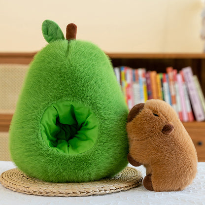 Plush Toy Avocado Capybara Pillow | Magic Stories