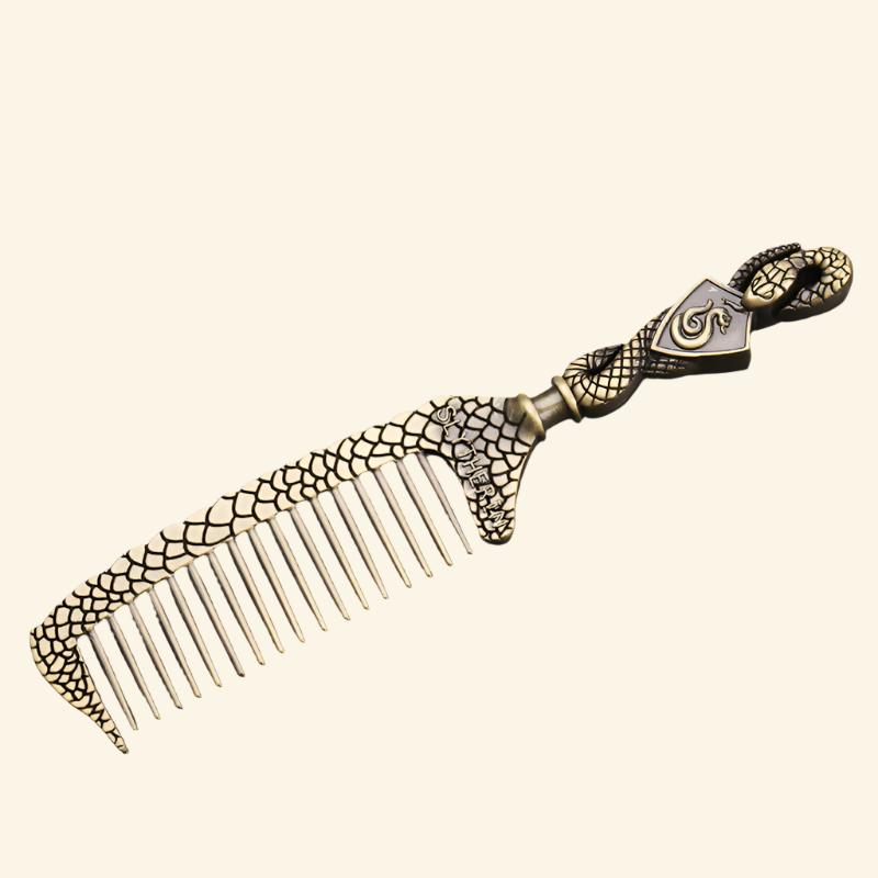 Wizard House Retro Metal Hair Comb — back view