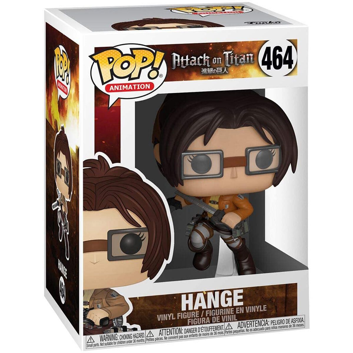 Attack on Titan Hange Pop! Vinyl Figure — side view